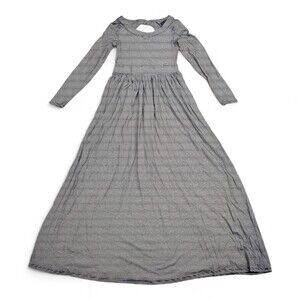 Sunday in Brooklyn Striped Long Sleeve Maxi Dress XS Keyhole Back